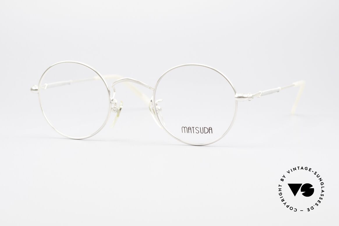 Matsuda 2872 Round 90's Designer Glasses, round vintage designer glasses by Matsuda from the 90's, Made for Men and Women