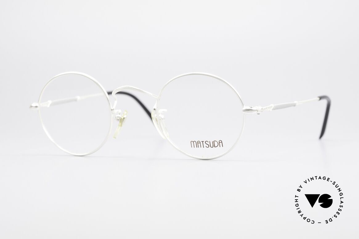 Matsuda 2872 90's Designer Glasses Round, round vintage designer glasses by Matsuda from the 90's, Made for Men and Women