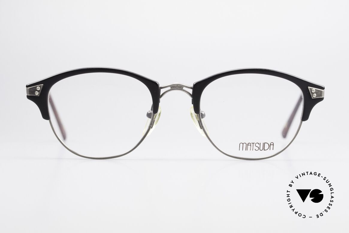 Matsuda 2840 Panto Luxury Eyeglass-Frame, 90's vintage designer eyeglasses by Matsuda, Japan, Made for Men and Women