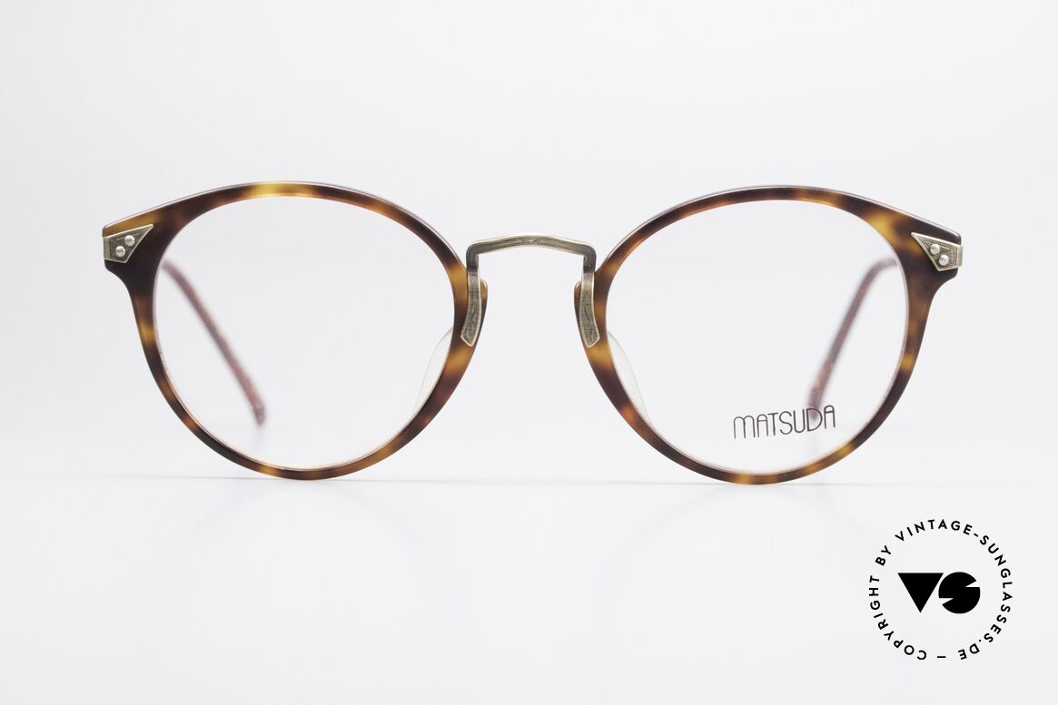 Matsuda 2805 Vintage Glasses Panto Style, vintage Matsuda designer eyeglasses from the 90s, Made for Men and Women