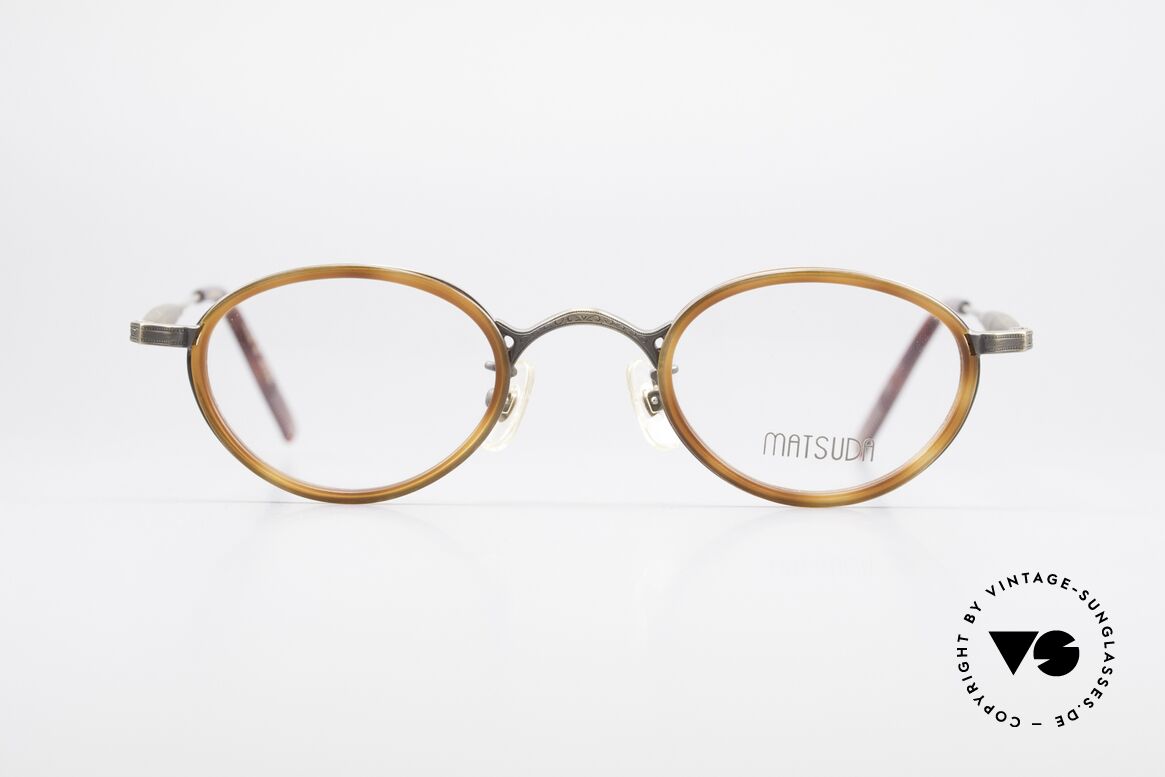 Matsuda 10401 Vintage Eyeglass-Frame Oval, vintage Matsuda designer eyeglasses from the 90s, Made for Men and Women