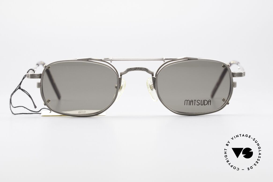 Matsuda 10109 Sun Clip On Frame Vintage, vintage Matsuda designer eyeglasses from the mid 90's, Made for Men
