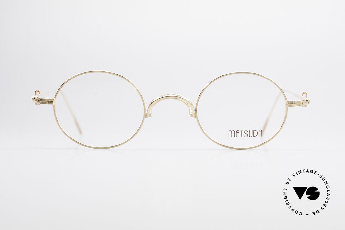 Matsuda 10107 Vintage Eyeglasses Round 90s, round vintage eyeglasses by Matsuda from the early 90s, Made for Men and Women