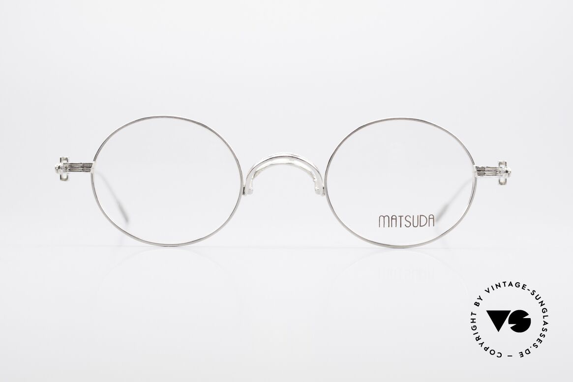 Matsuda 10107 90s Vintage Eyeglasses Round, round vintage eyeglasses by Matsuda from the early 90s, Made for Men and Women