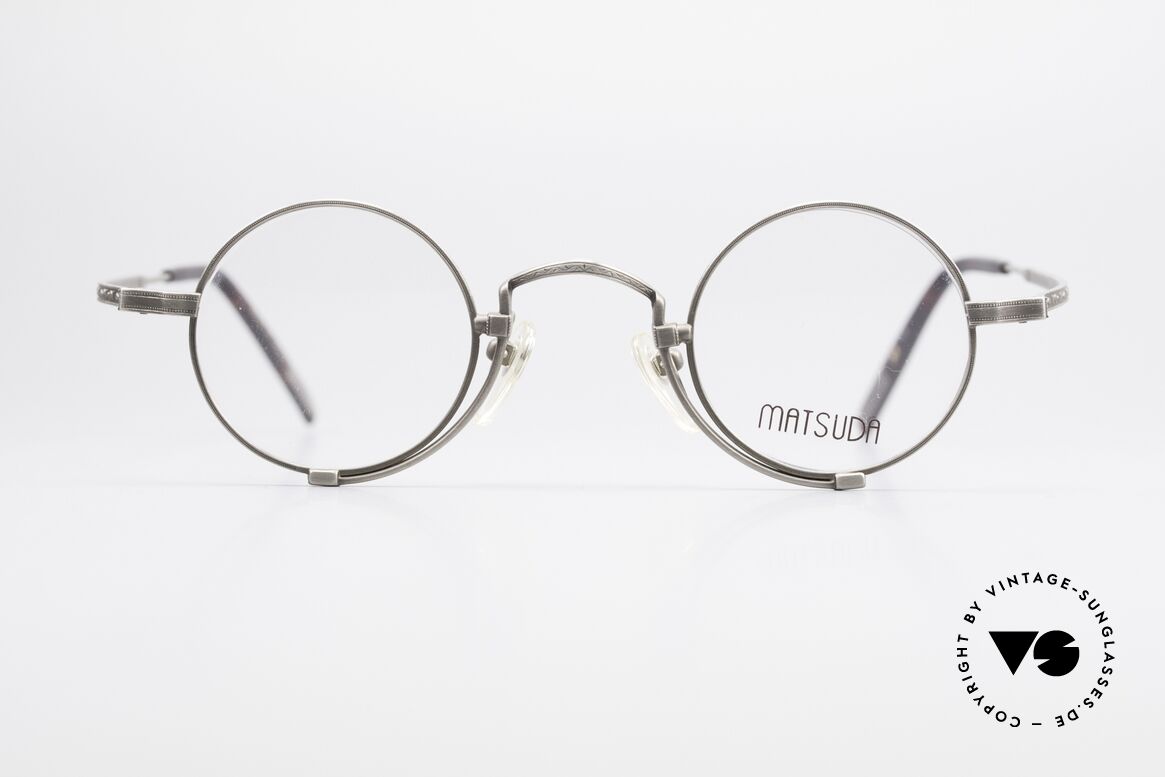 Matsuda 10103 Vintage Designer Frame Round, round vintage eyeglasses by Matsuda from the early 90s, Made for Men and Women