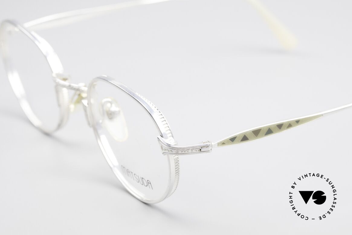 Matsuda 2858 Round Vintage Designer Frame, striking design around the frame bridge; M size 48-21, Made for Men and Women