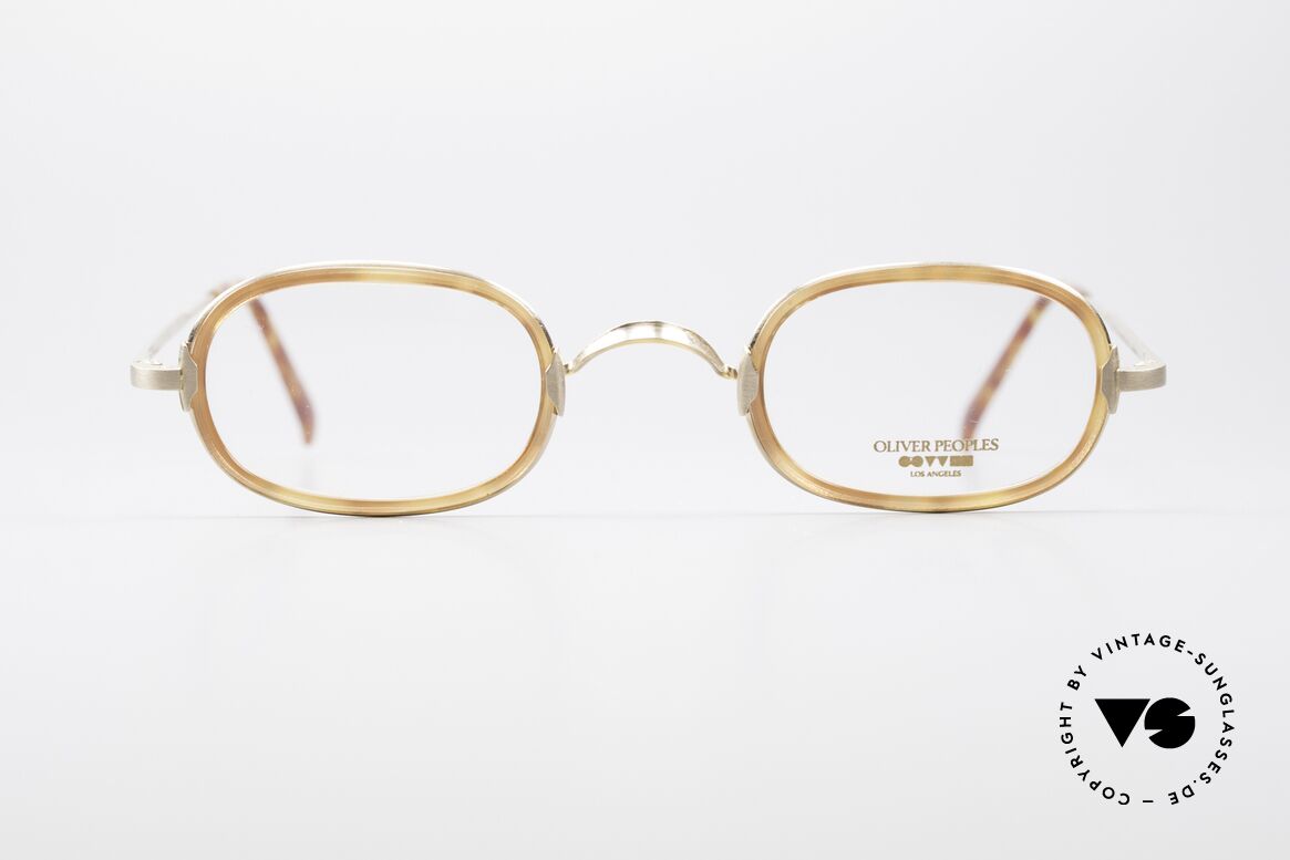 Oliver Peoples Fred Vintage Designer Frame Oval, vintage Oliver Peoples eyeglasses from the late 1990's, Made for Men and Women