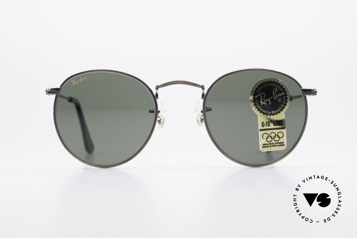 Ray Ban Round Metal 47 Small Round Vintage Shades, small round 1980's Ray-Ban B&L vintage sunglasses, Made for Men and Women
