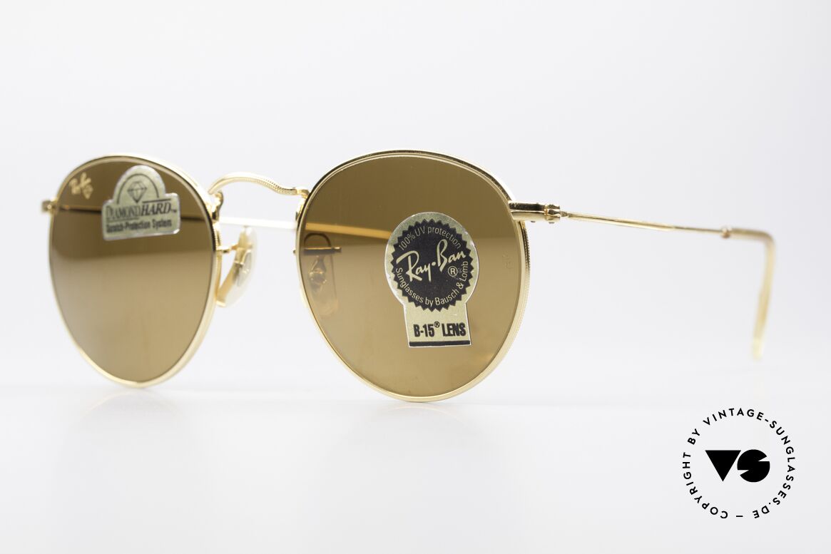 Ray Ban Round Metal 47 Round Diamond Hard Shades, limited special edition: DIAMOND HARD B&L lenses, Made for Men and Women
