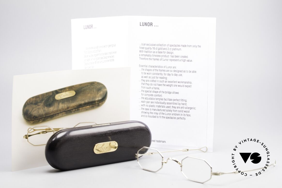 Lunor I 01 Solid Gold Real Gold Glasses Fine Gold, actually NOT FOR SALE, therefore at 8.999 Euro  ;-), Made for Men and Women