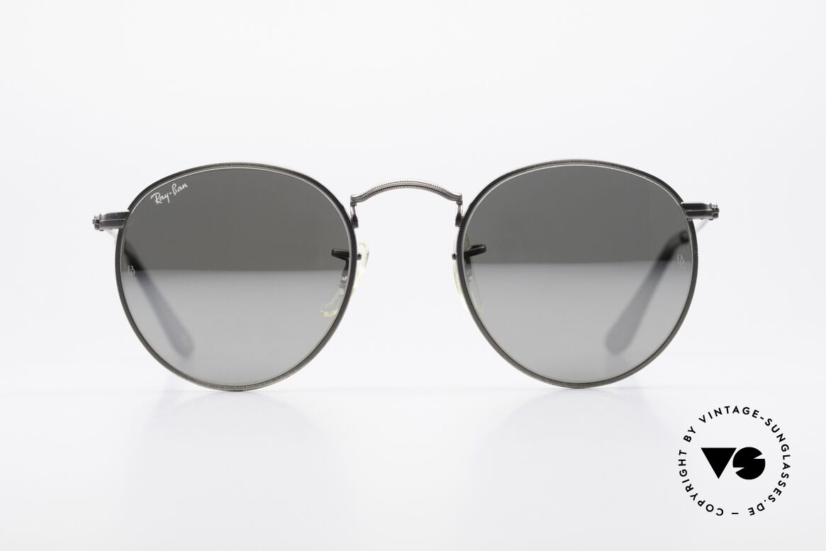 Ray Ban Round Metal 47 Mirrored B&L USA Sunglasses, a timeless classic in high-end quality; made in USA, Made for Men and Women