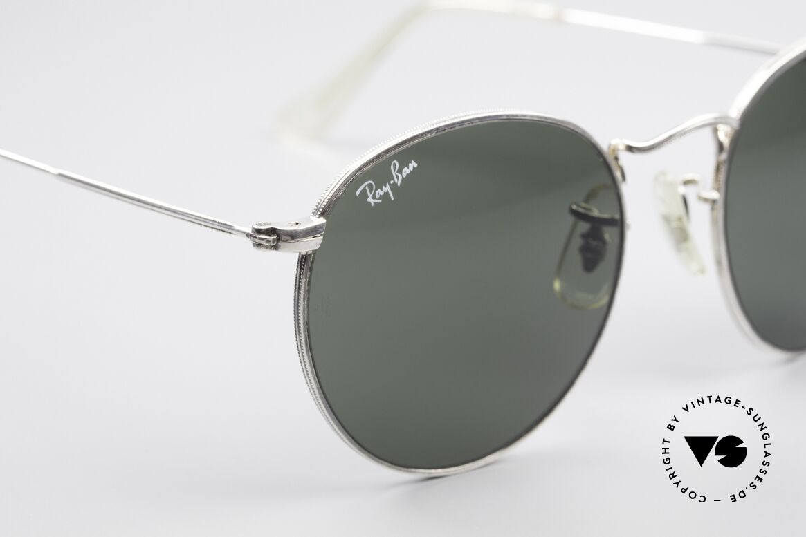 Ray Ban Round Metal 49 Round Ray-Ban Sunglasses USA, frame shows PATINA (truly unique and vintage ;-), Made for Men and Women