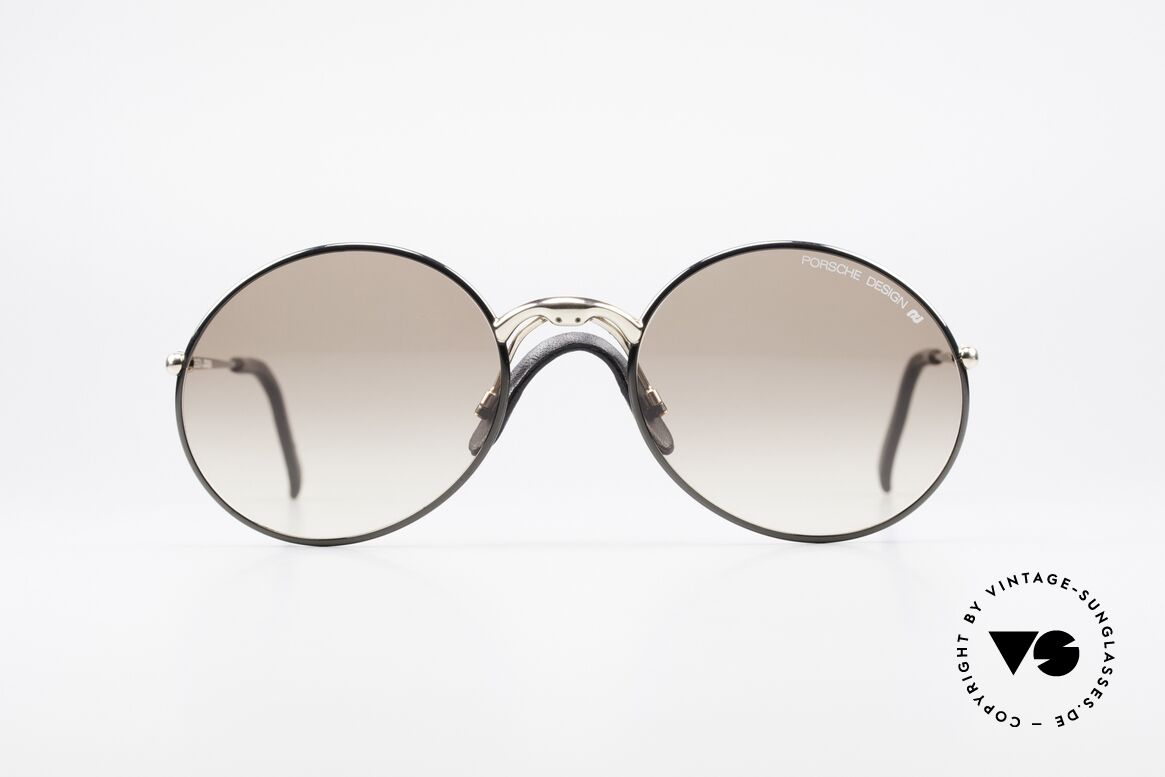 Porsche 5658 Round Vintage Sunglasses Men, luxury round designer sunglasses by Porsche Design, Made for Men