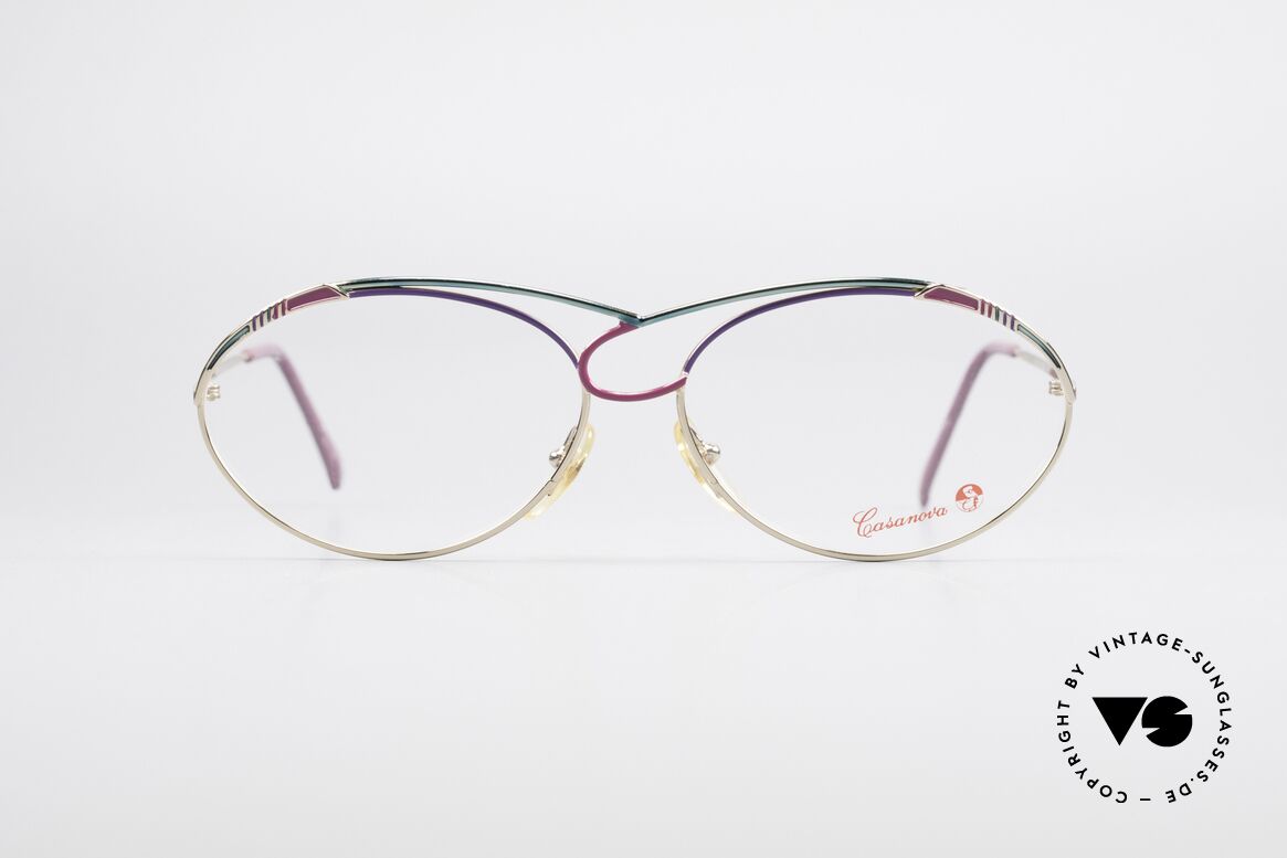 Casanova LC13 Gold Plated Ladies Glasses, glamorous CASANOVA eyeglass-frame from around 1985, Made for Women