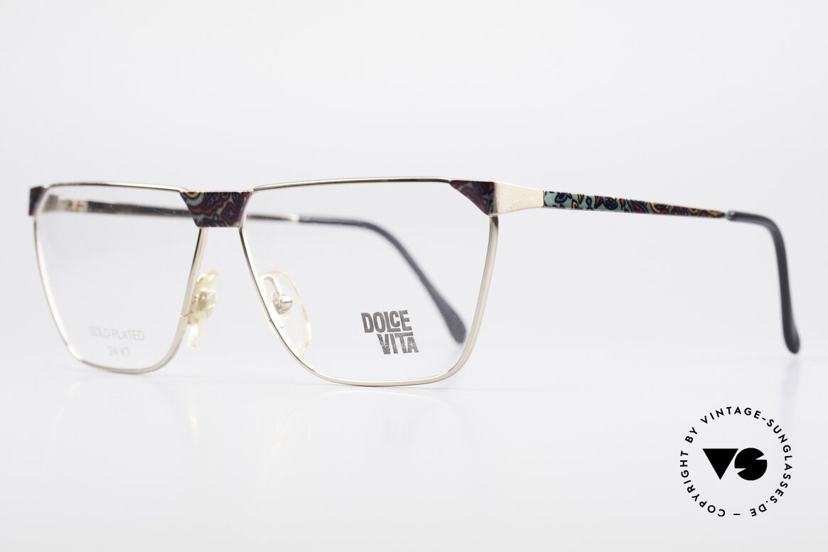 Casanova NM22 Dolce Vita 24kt Eyeglasses, multicolored pattern on the front & on the temples, Made for Men and Women