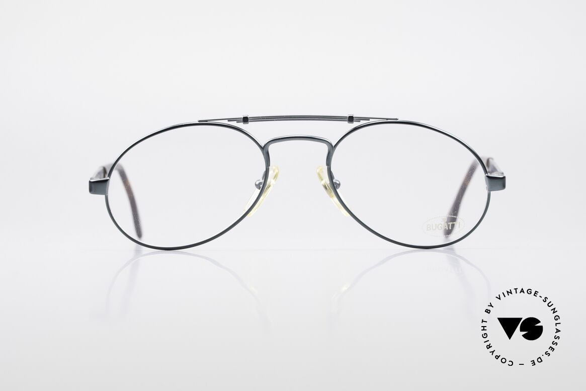 Bugatti 16918 Luxury 80's Eyeglass-Frame, sophisticated Bugatti luxury eyeglasses of the 80s, Made for Men