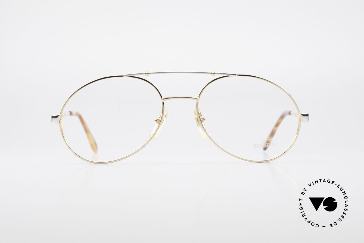 Bugatti 14808 Gold Plated Luxury Eyeglasses, very elegant designer eyeglass-frame by BUGATTI, Made for Men