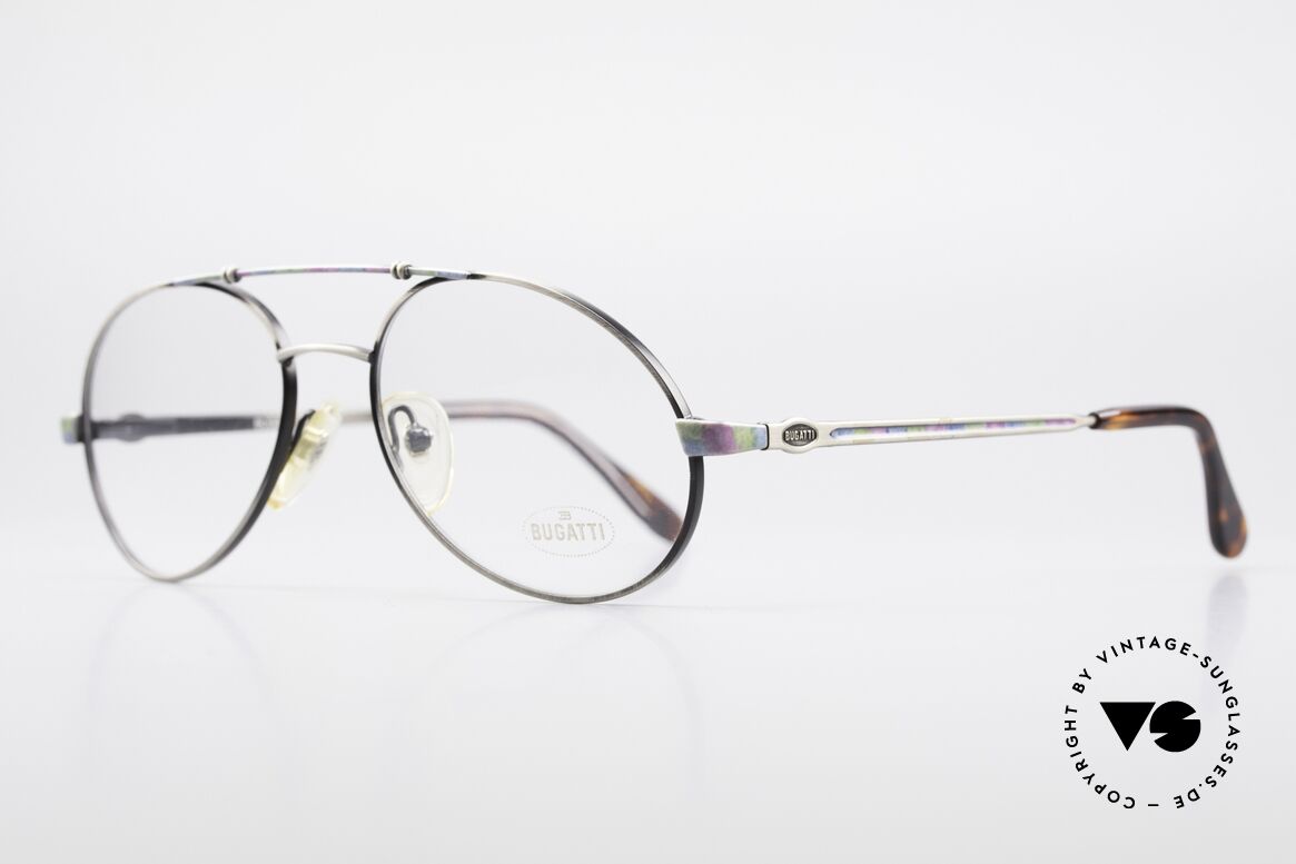 Bugatti 14841 Titanium Luxury Eyeglasses, flexible spring temples & top-notch craftmanship, Made for Men