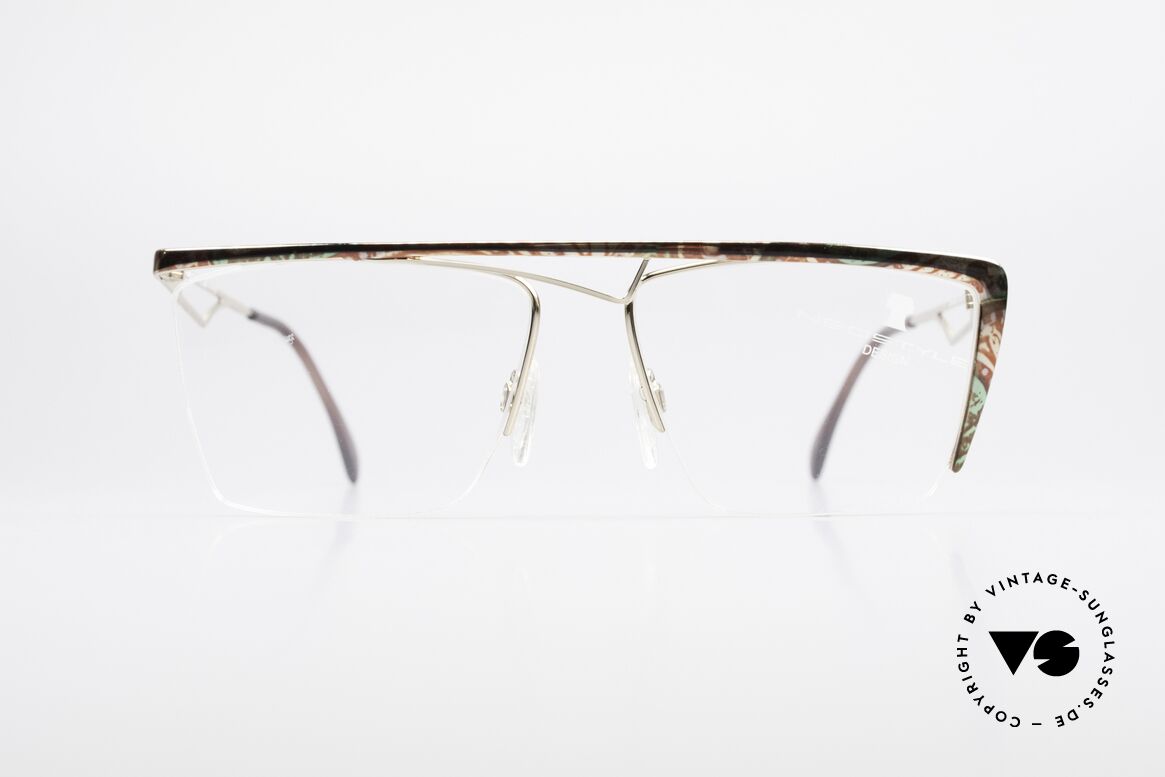 Neostyle Jet 201 Vintage 80's Nylor Frame, striking Neostyle eyeglass-frame from 1989/90, Made for Men and Women