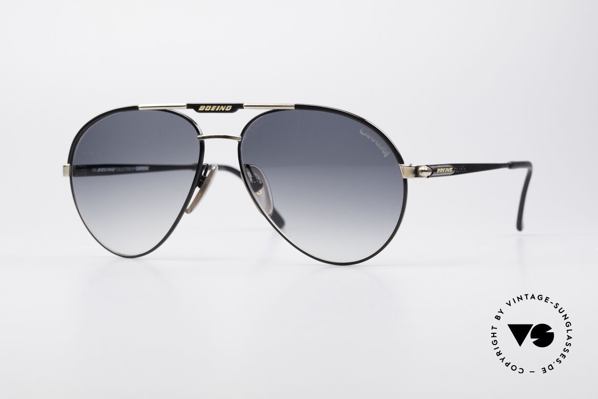 Boeing 5733 Rare 80's Pilots Shades Men, 'The Boeing Collection by Carrera' - LARGE size 60/15, Made for Men
