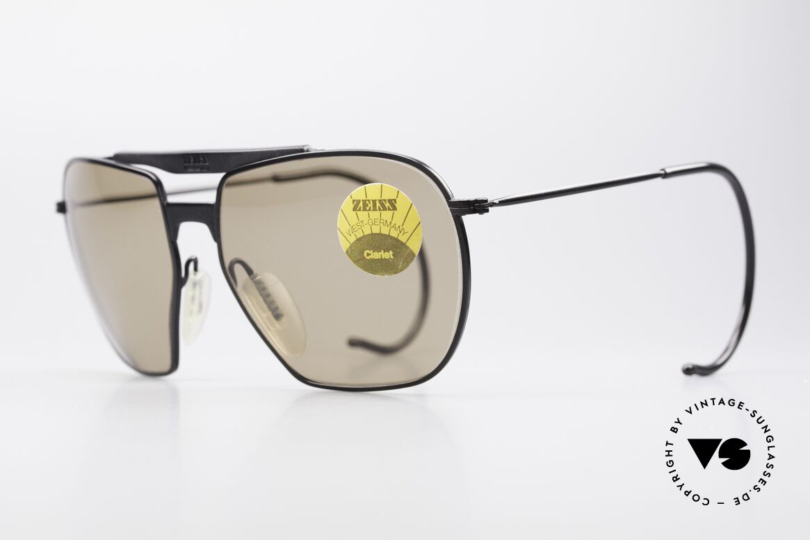 Zeiss 9911 Sport Vintage Sunglasses 80's, brown CR39 lenses (for 100% UV) and sports temples, Made for Men