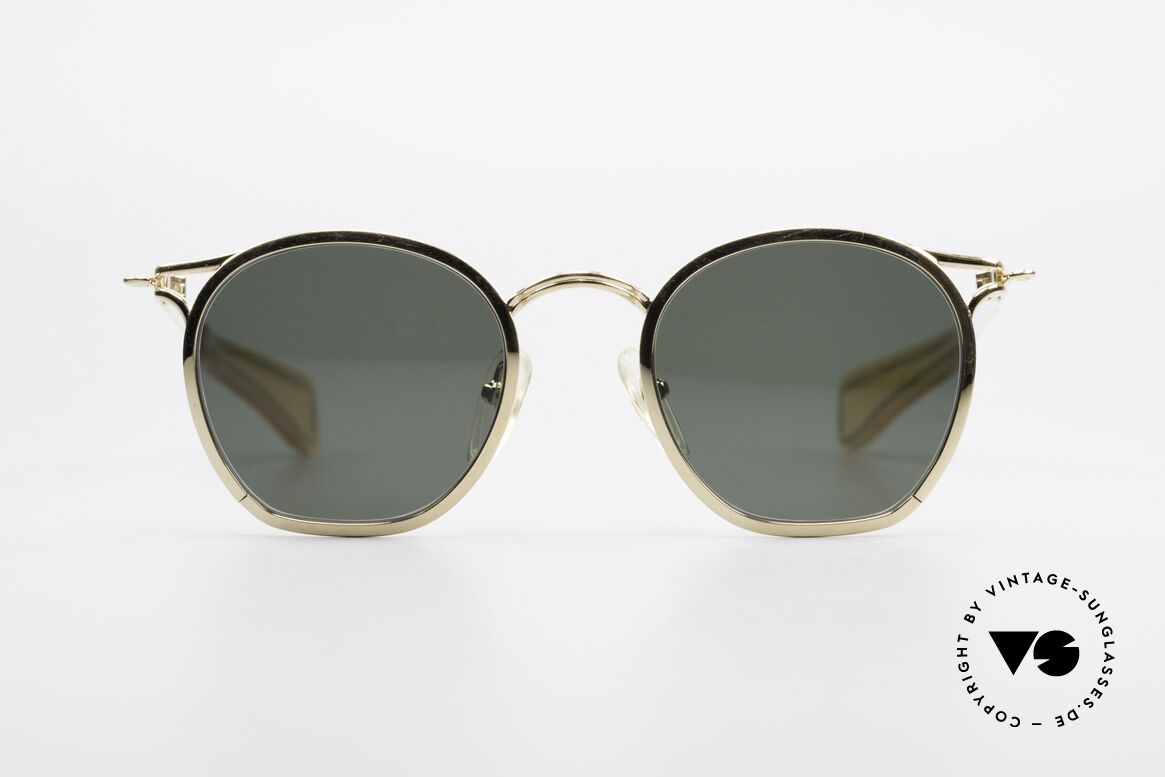 Jean Paul Gaultier 56-0175 Designer Panto Sunglasses, monolithic vintage designer sunglasses by Gaultier, Made for Men and Women