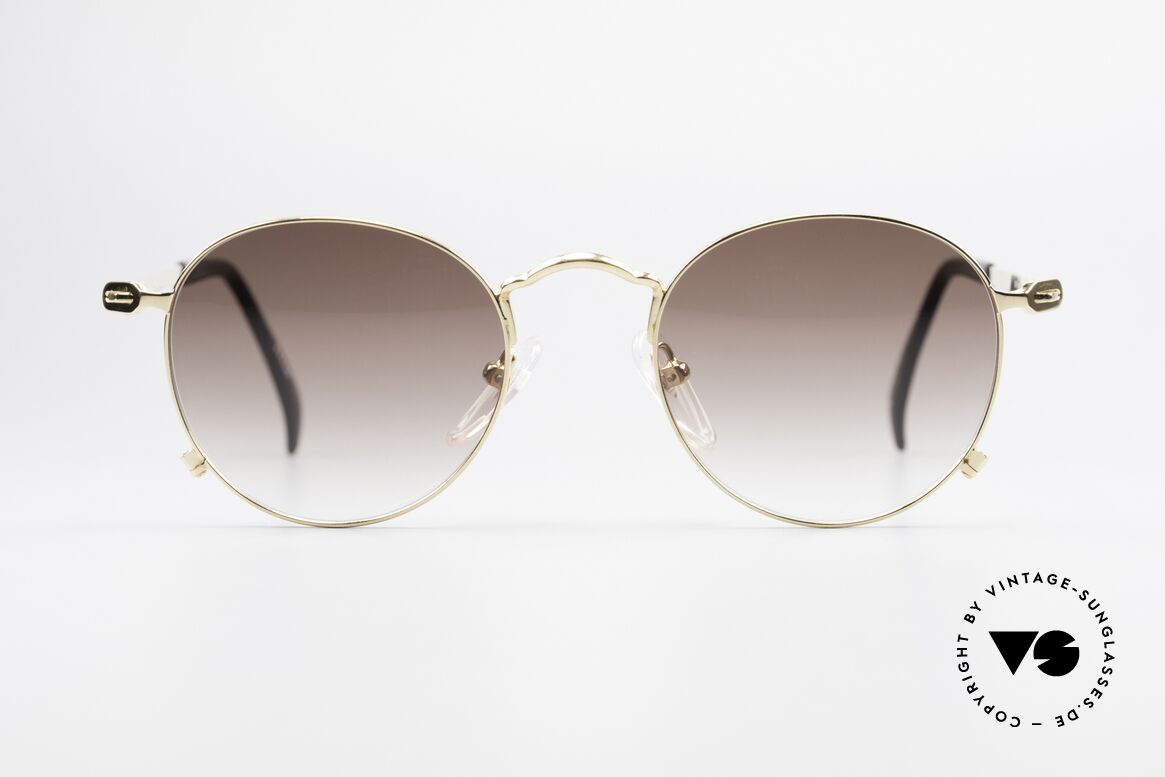Jean Paul Gaultier 55-1178 Gold Plated Panto Sunglasses, precious designer sunglasses by Jean P. Gaultier, Made for Men and Women