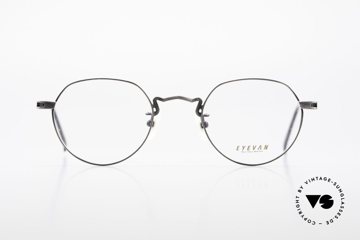 Eyevan E-91P Vintage Designer Frame Round, vintage EYEVAN designer glasses from the 80's/90's, Made for Men and Women