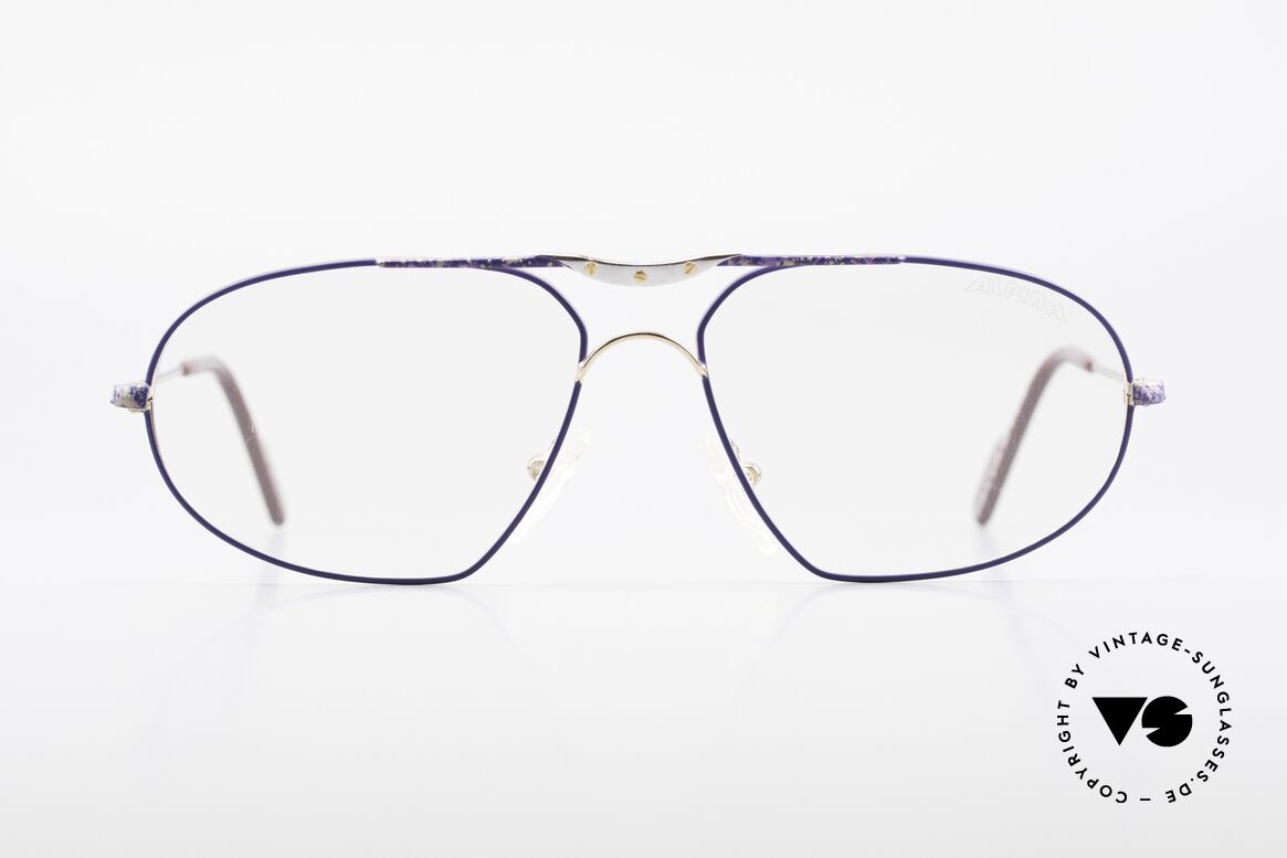 Alpina M1F755 Old Classic Men's Eyeglasses, classic metal eyeglass-frame by Alpina from the 90's, Made for Men