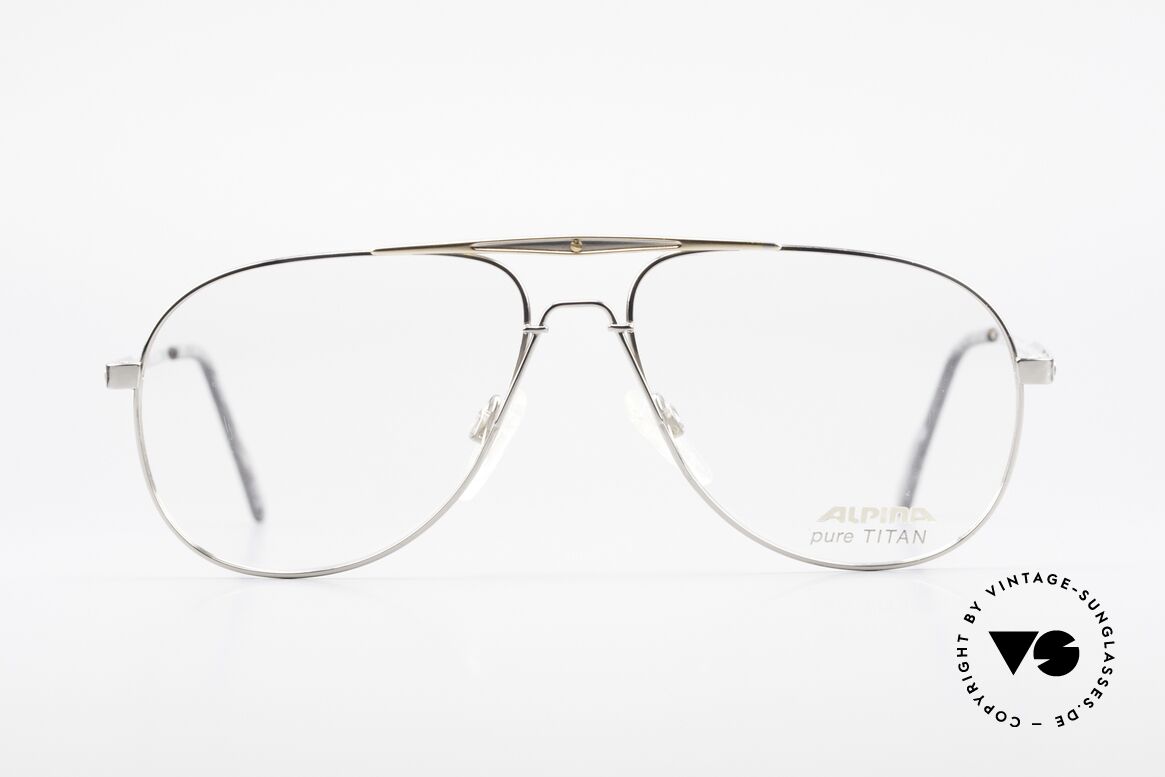 Alpina M1FT Vintage Aviator Titan Frame, true vintage 1990's designer eyeglasses by ALPINA, Made for Men