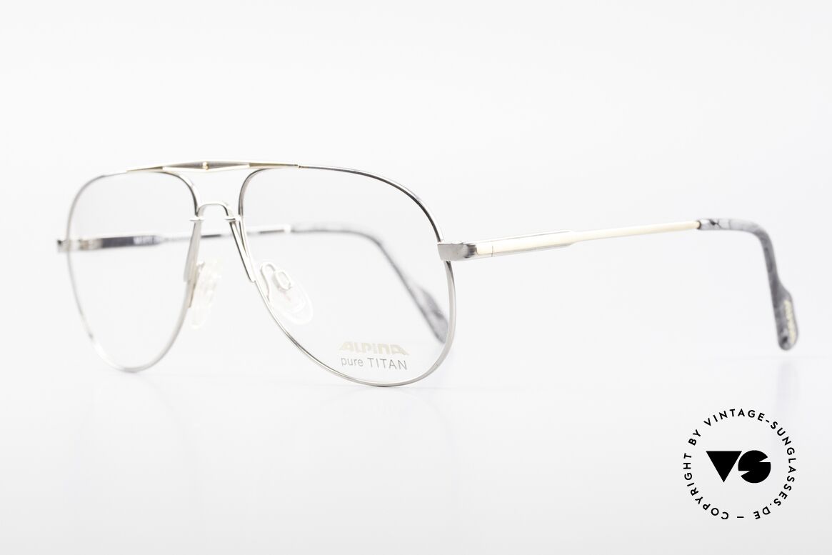 Alpina M1FT Vintage Aviator Titan Frame, pure TITAN and accordingly very pleasant to wear, Made for Men