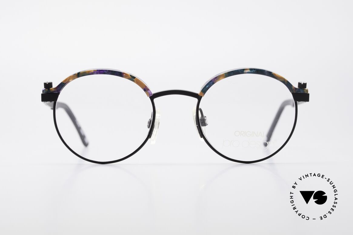 ProDesign Proswitch 4 Round Vintage Panto Glasses, Pro Design Optic Studio Denmark vintage glasses, Made for Men and Women