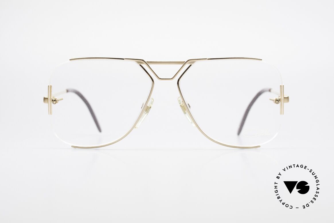 Cazal 722 Designer Glasses From 1984, very special frame construction; semi-rimless, Made for Men