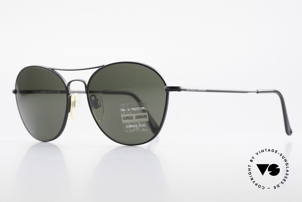 Giorgio Armani 646 Aviator Style Designer Shades, mineral lenses (100% UV) with the GA engraving, Made for Men