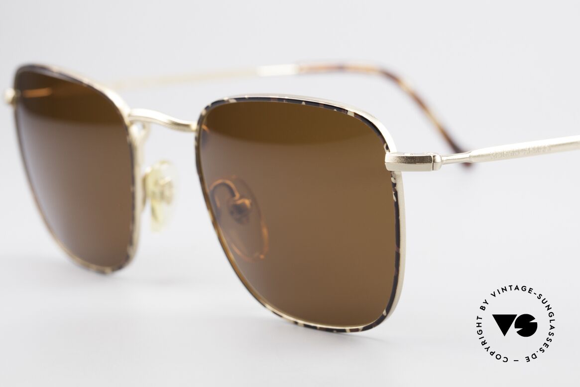 Giorgio Armani 137 Square Panto Vintage Shades, with dark brown sun lenses (for 100% UV protection), Made for Men