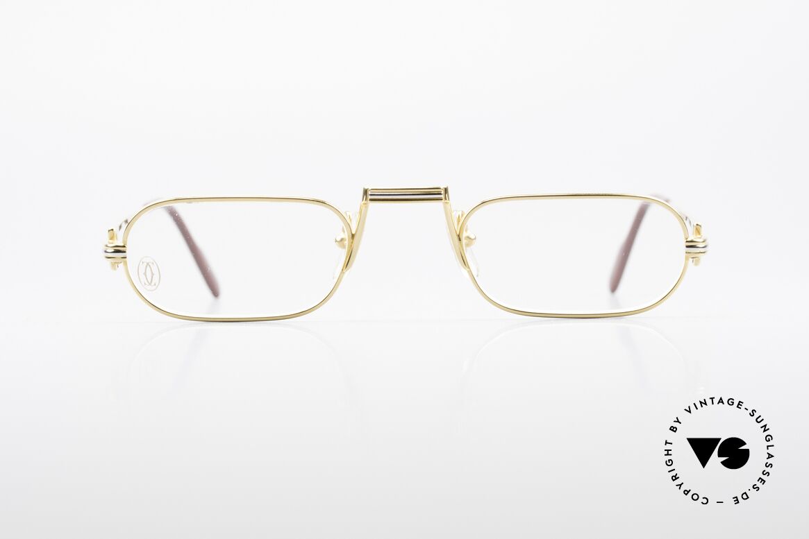 Cartier Demi Lune LC 80's Luxury Reading Glasses, mod. 'Demi Lune' was launched in 1987 and made till 1997, Made for Men and Women