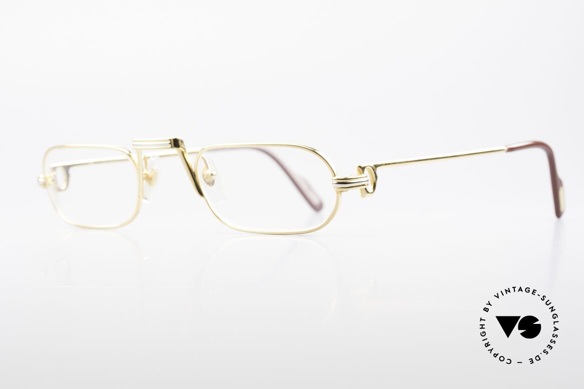 Cartier Demi Lune LC 80's Luxury Reading Glasses, this pair with Louis Cartier decor & 22ct gold-plated frame, Made for Men and Women