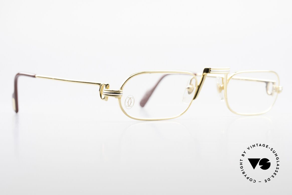 Cartier Demi Lune LC 80's Luxury Reading Glasses, classic edition in M size 50-24, 140 (best-selling version), Made for Men and Women