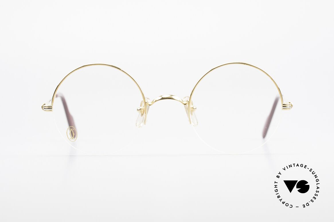 Cartier Mayfair - M Luxury Round Eyeglasses, noble CARTIER designer model from the 90's, Made for Men and Women