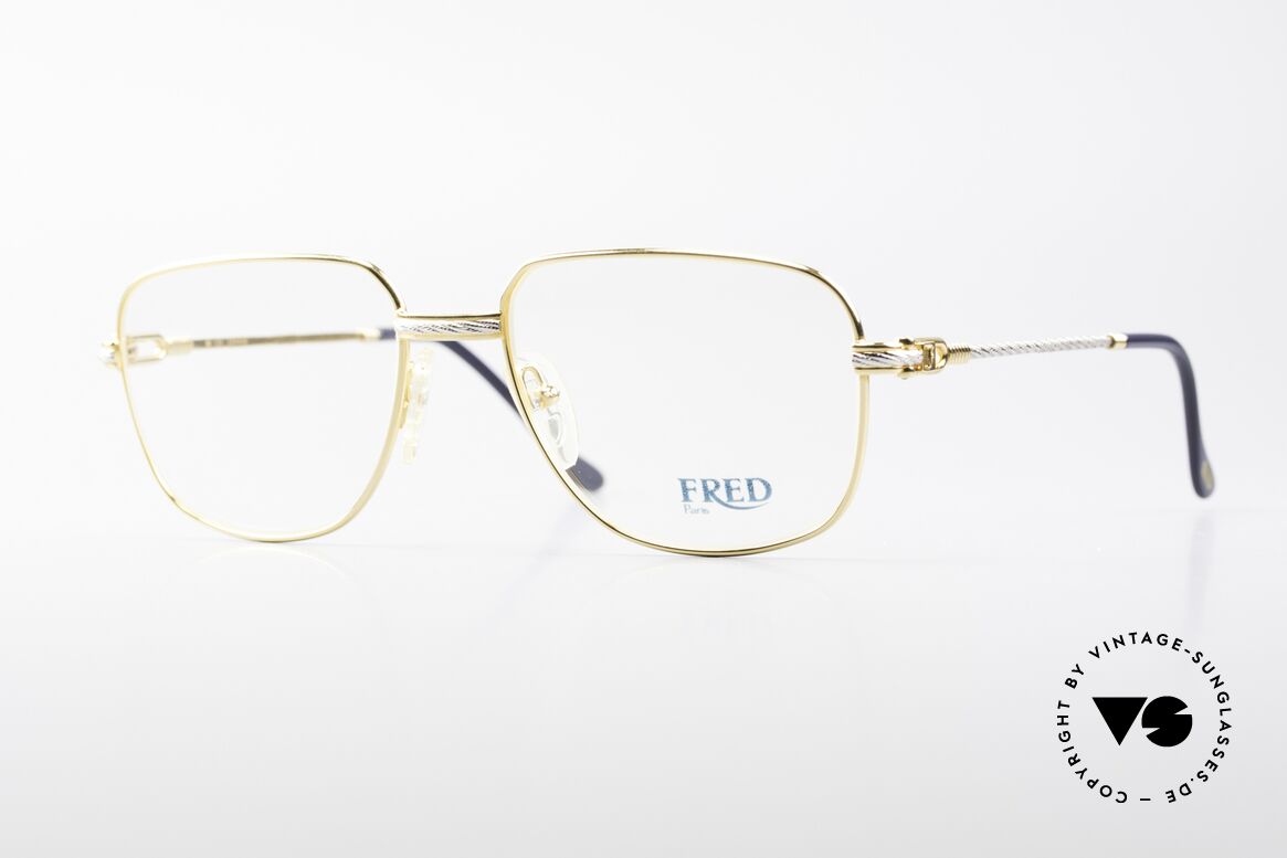 Fred Zephir - M Luxury Sailing Glasses Men, vintage eyeglass-frame by Fred, Paris from the 1980s, Made for Men