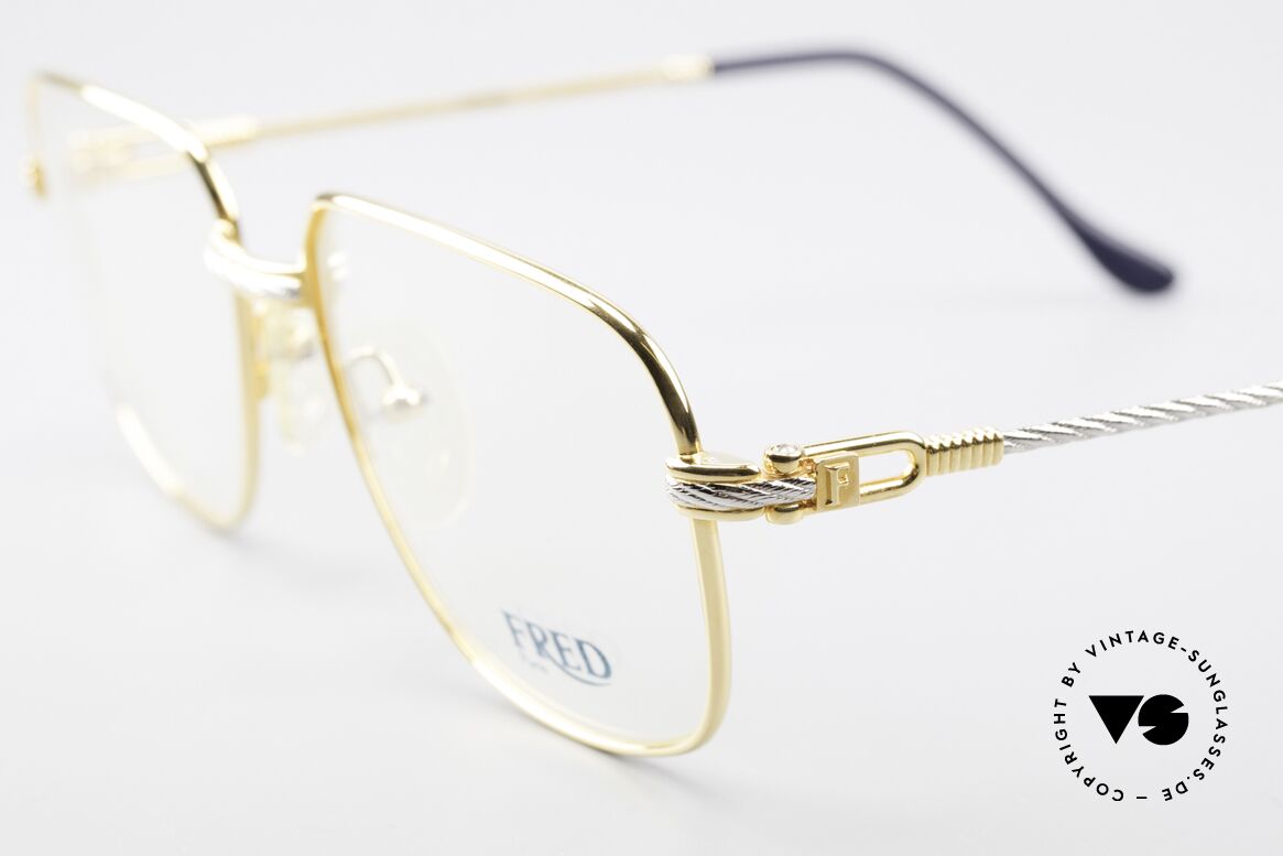 Fred Zephir - M Luxury Sailing Glasses Men, temples and bridge are twisted like a hawser; unique, Made for Men