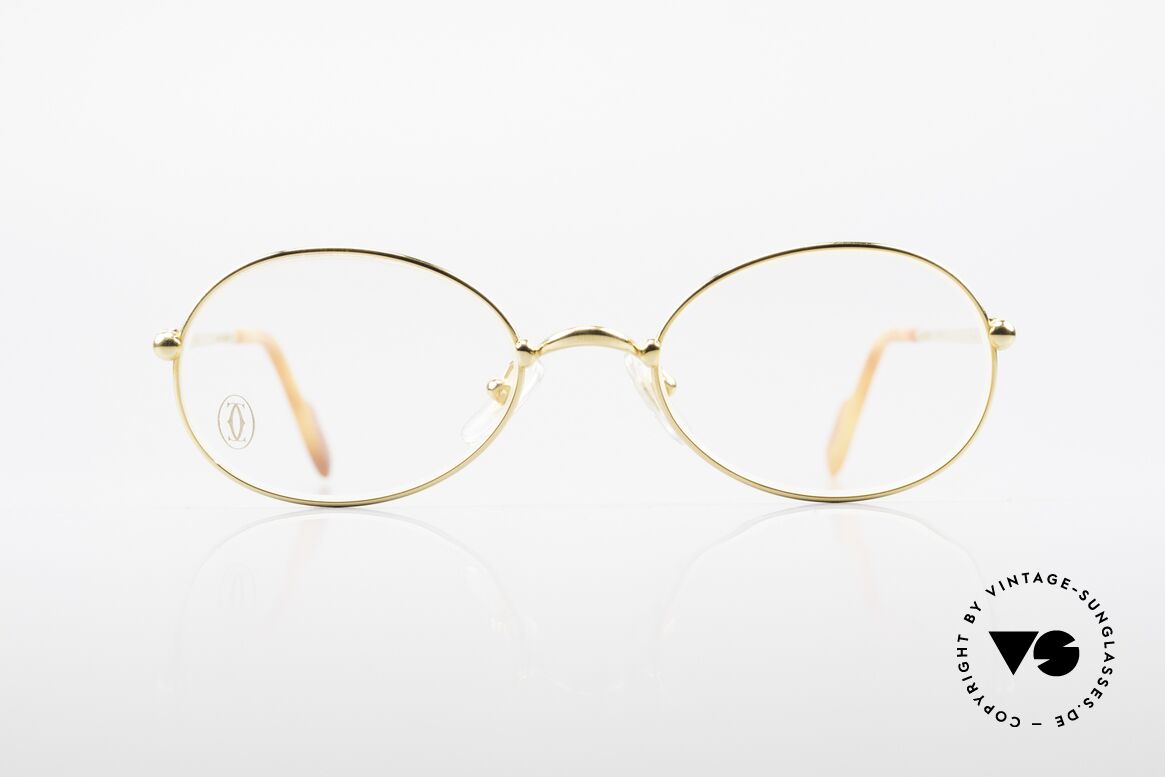 Cartier Saturne - S Small Oval 90's Luxury Frame, model from the 'Thin Rim' series by Cartier (lightweight), Made for Men and Women