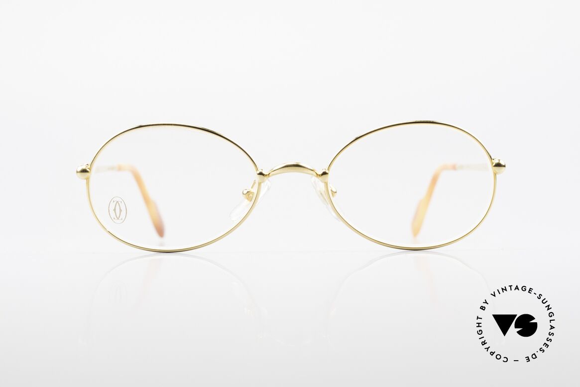 Cartier Saturne Small Oval 90's Luxury Frame, model from the 'Thin Rim' series by Cartier (lightweight), Made for Men and Women