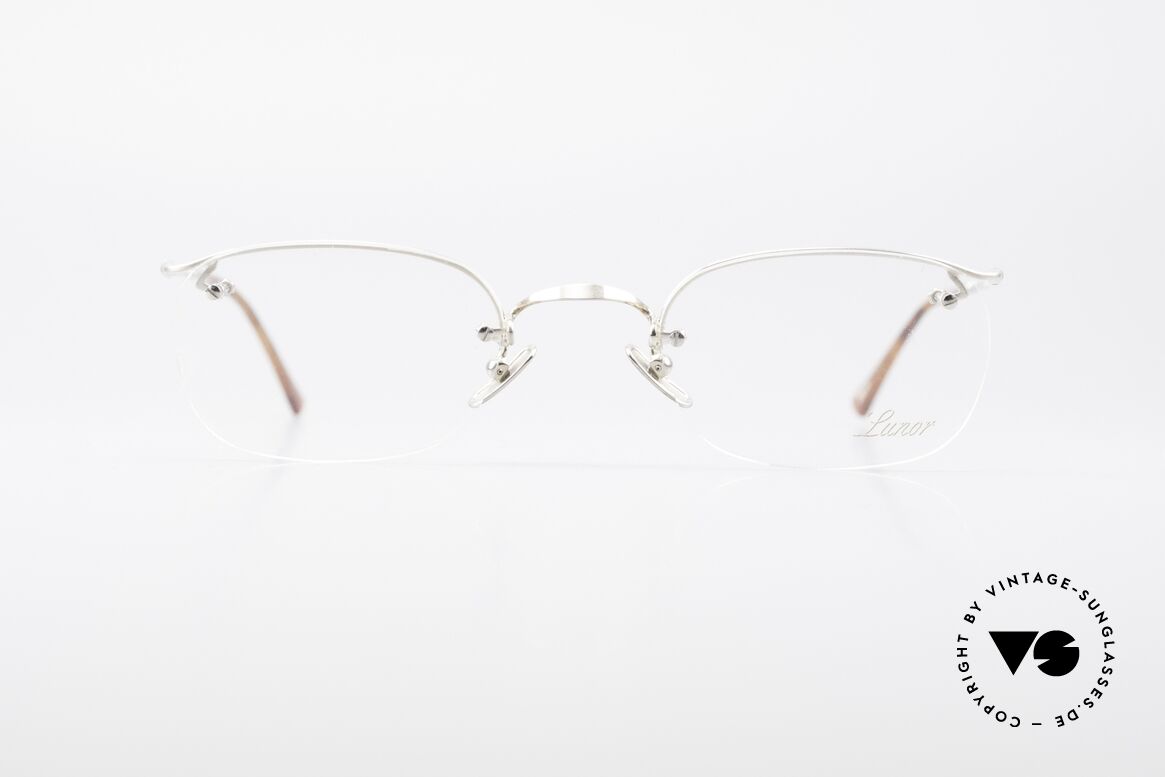Lunor Classic Semi Rimless Vintage Glasses, LUNOR: shortcut for French "Lunette d'Or" (gold glasses), Made for Men and Women