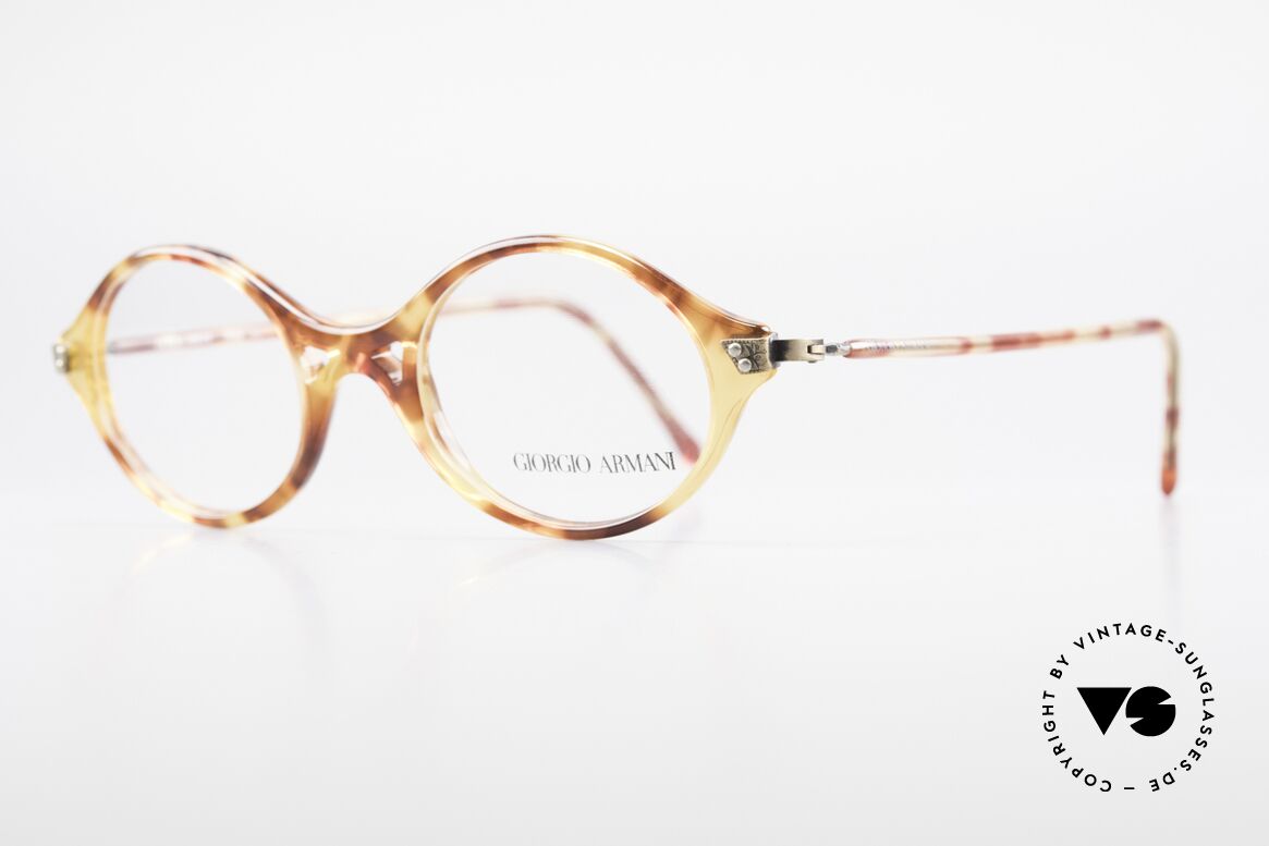 Giorgio Armani 339 Small Oval 90's Eyeglasses, tortoise frame with a striking bridge in TOP-quality, Made for Men and Women