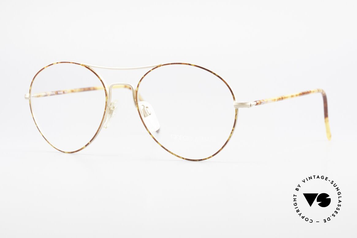 Giorgio Armani 120 Vintage Aviator Glasses Men, men's eyeglasses by the fashion designer G.Armani, Made for Men