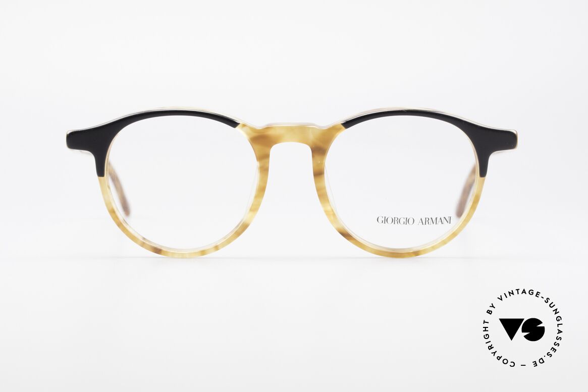 Giorgio Armani 301 Johnny Depp Style Panto Frame, timeless Giorgio Armani designer eyeglasses from Italy, Made for Men