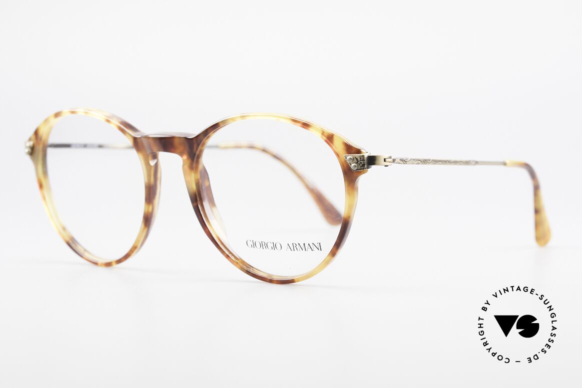 Giorgio Armani 329 Small 90's Panto Eyeglasses, very interesting frame pattern; in SMALL size 50-18, Made for Men