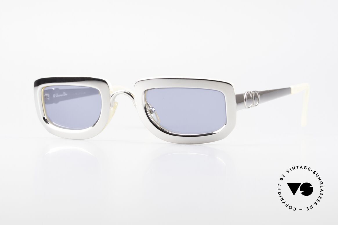 Christian Dior 2972 Designer Shades Silver Nacre, striking, futuristic sunglass' design by Christian DIOR, Made for Women