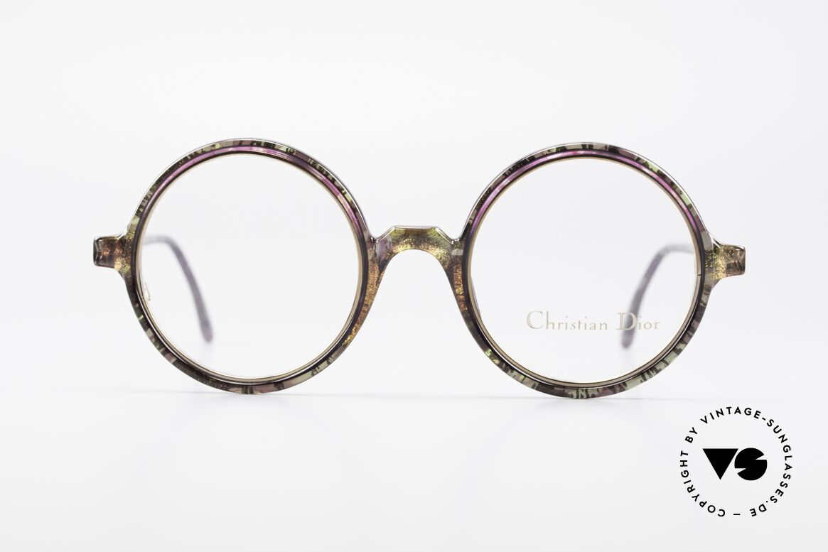 Christian Dior 2540 Round 90's Ladies Eyeglasses, lovely Christian Dior vintage eyeglasses from 1990, Made for Women